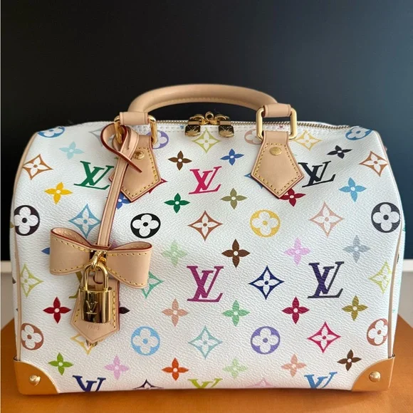 Louis Vuitton Takashi Murakami White Multicolor Speedy Bandoulière 25 - Picture 3 of 13